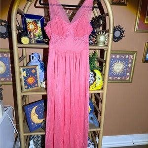 Elegant Pink Lace Gown